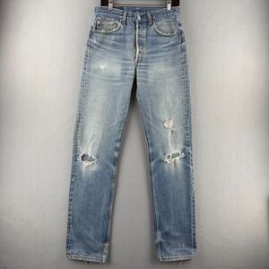 Vintage Levis Jeans Mens 33x40 (Fits 30x34) 501XX Shrink To Fit Fade Made in USA